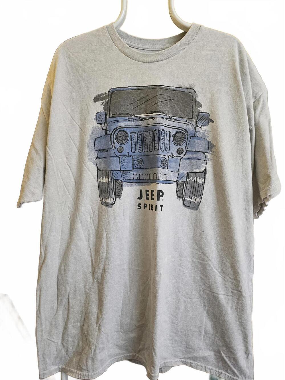 Jeep - Spirit Sketch Washed Tee - Light Grey - NWOT - Size 1XL